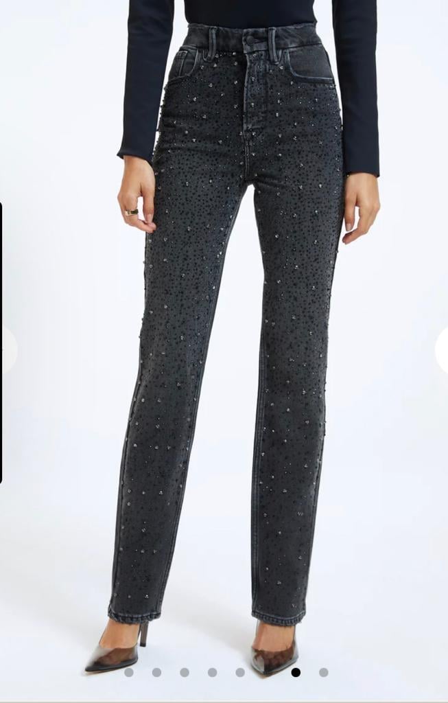 Taș İșlemeli Pantalon Siyah Renk