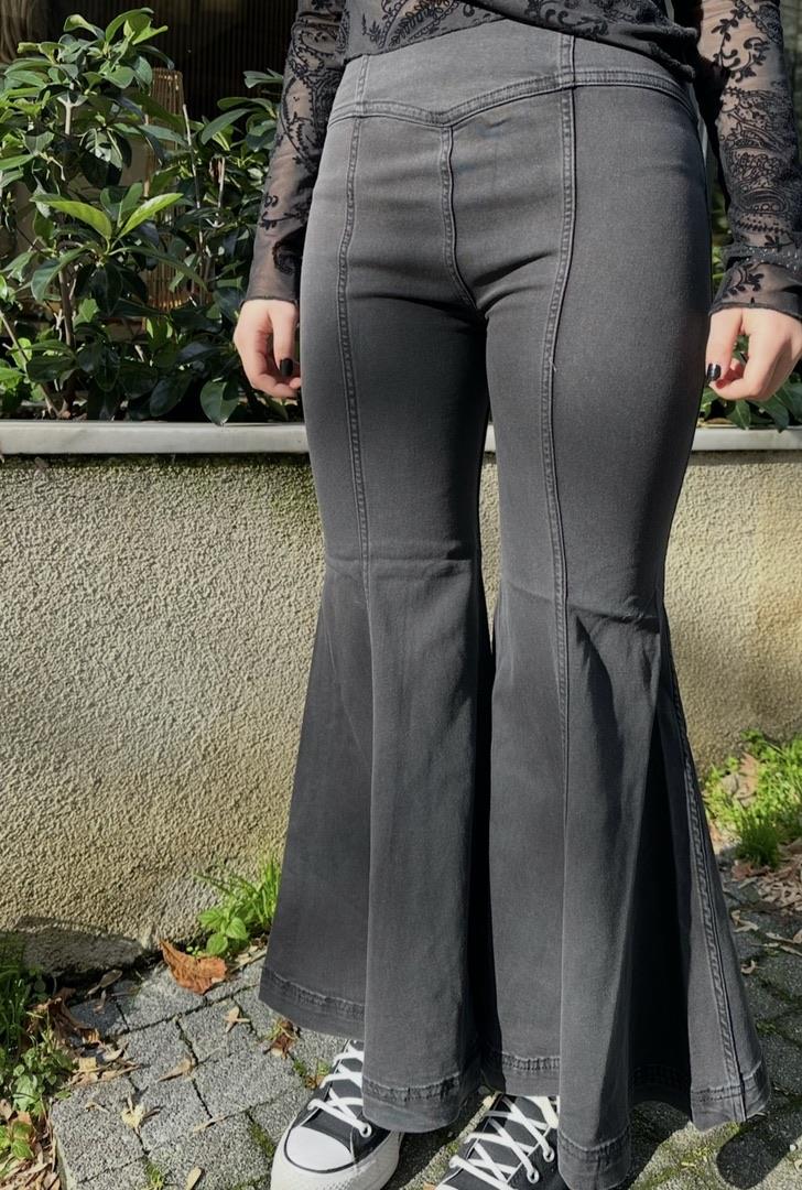 Antrasit Ultra Flare Cut High Waisted Jean