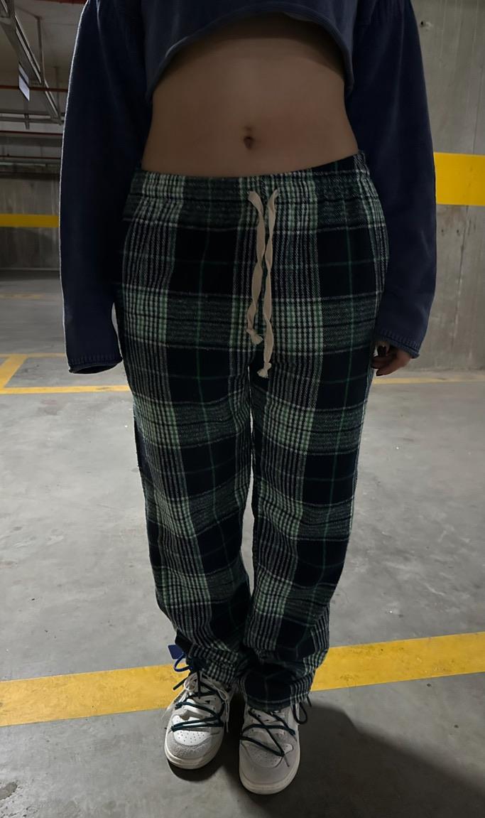 Yeşil Çizgili Unisex Relaxed Pijama 