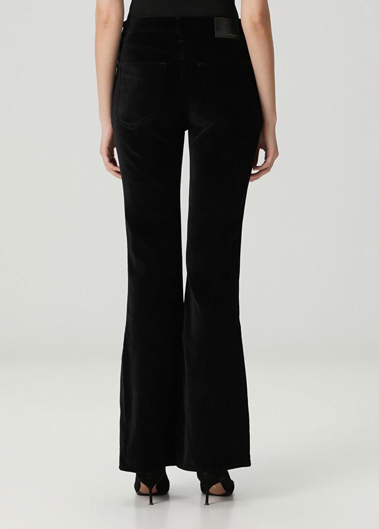 Siyah High Waisted Wide Leg Jean