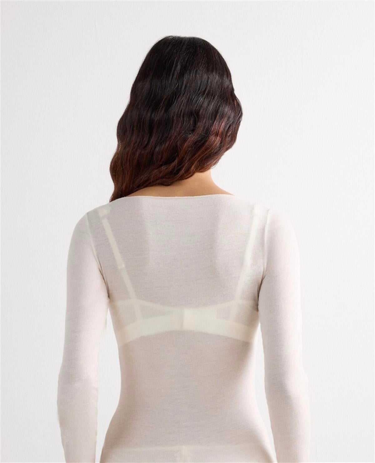  Beyaz Transparan Bluz