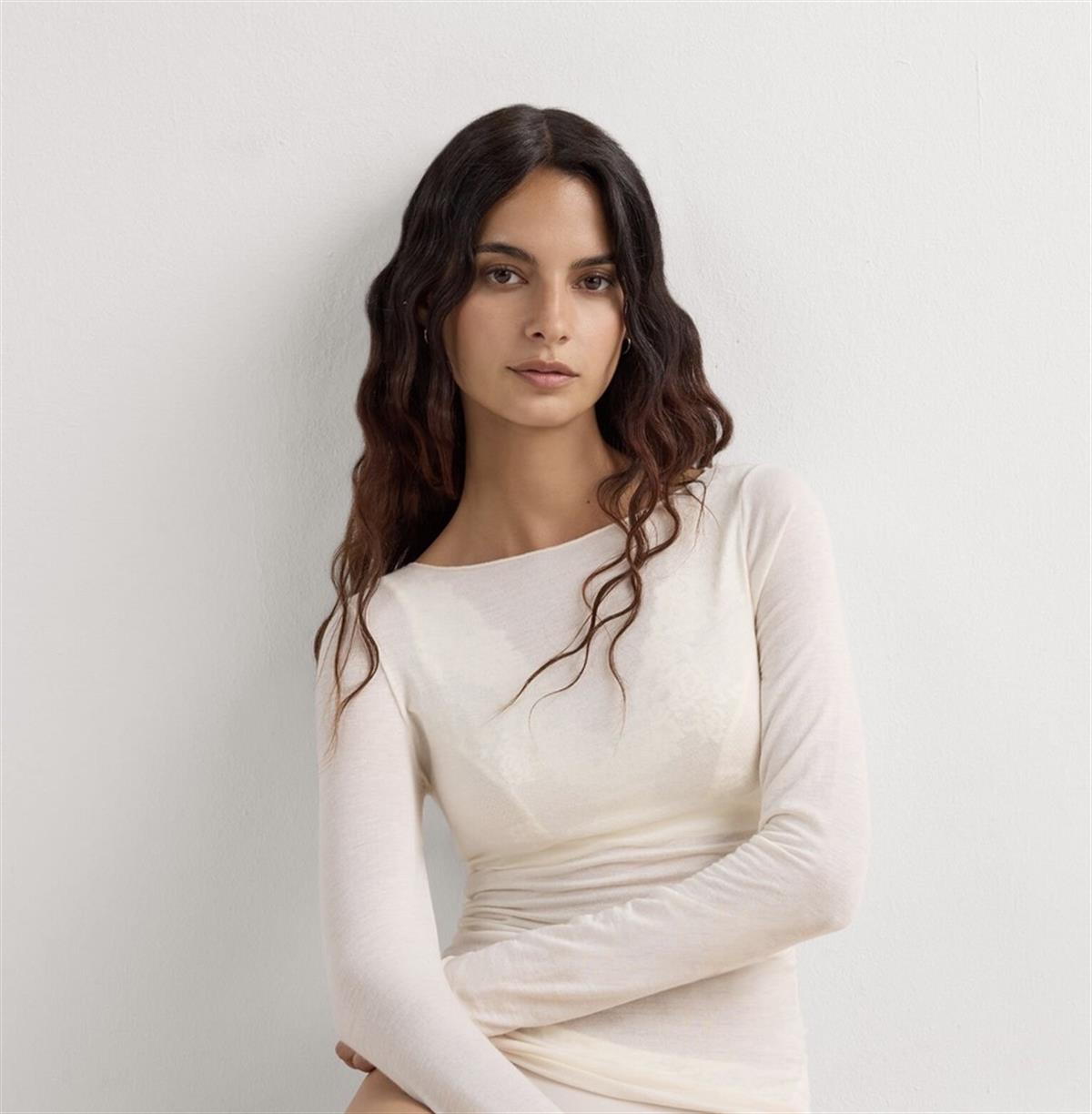  Beyaz Transparan Bluz