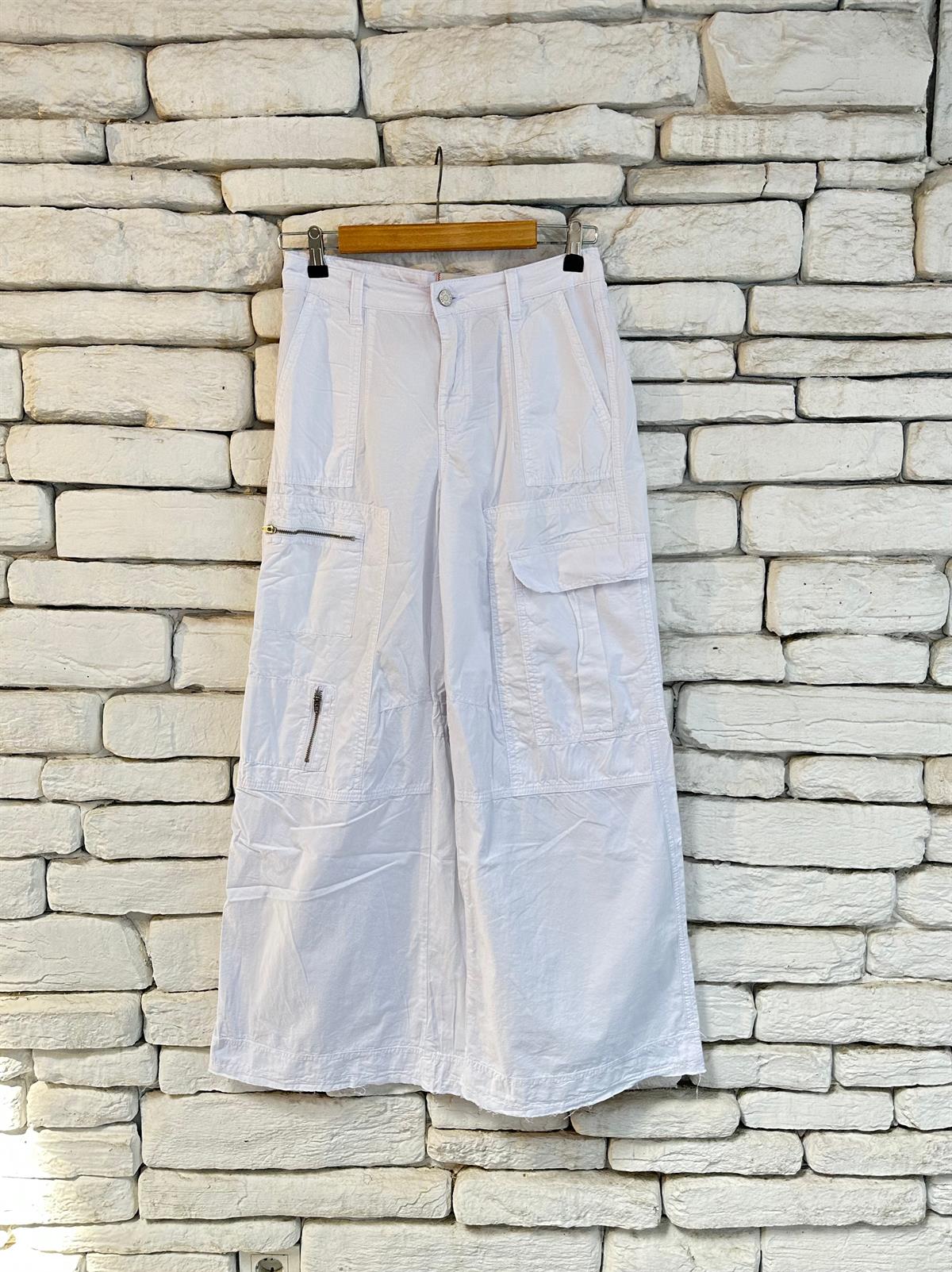 Urban outfitters Beyaz Paraşüt Pantolon