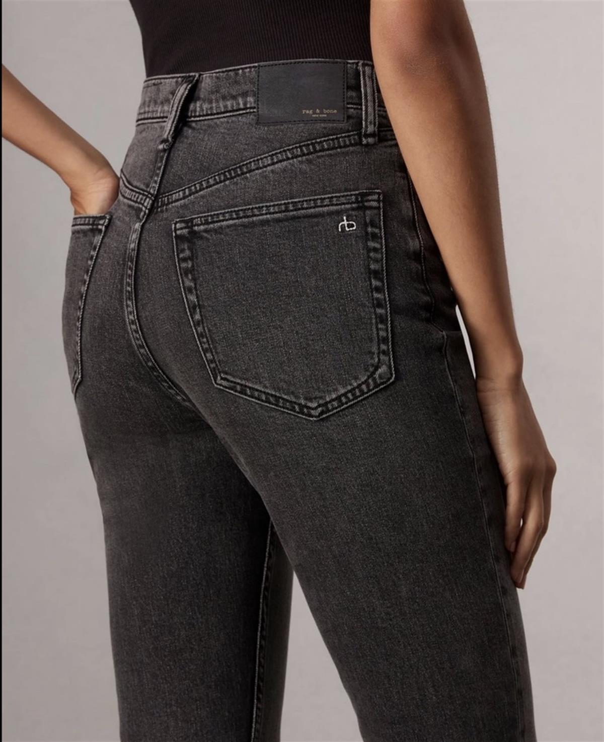 Antrasit Eskitme Detaylı Bootcut Jean 