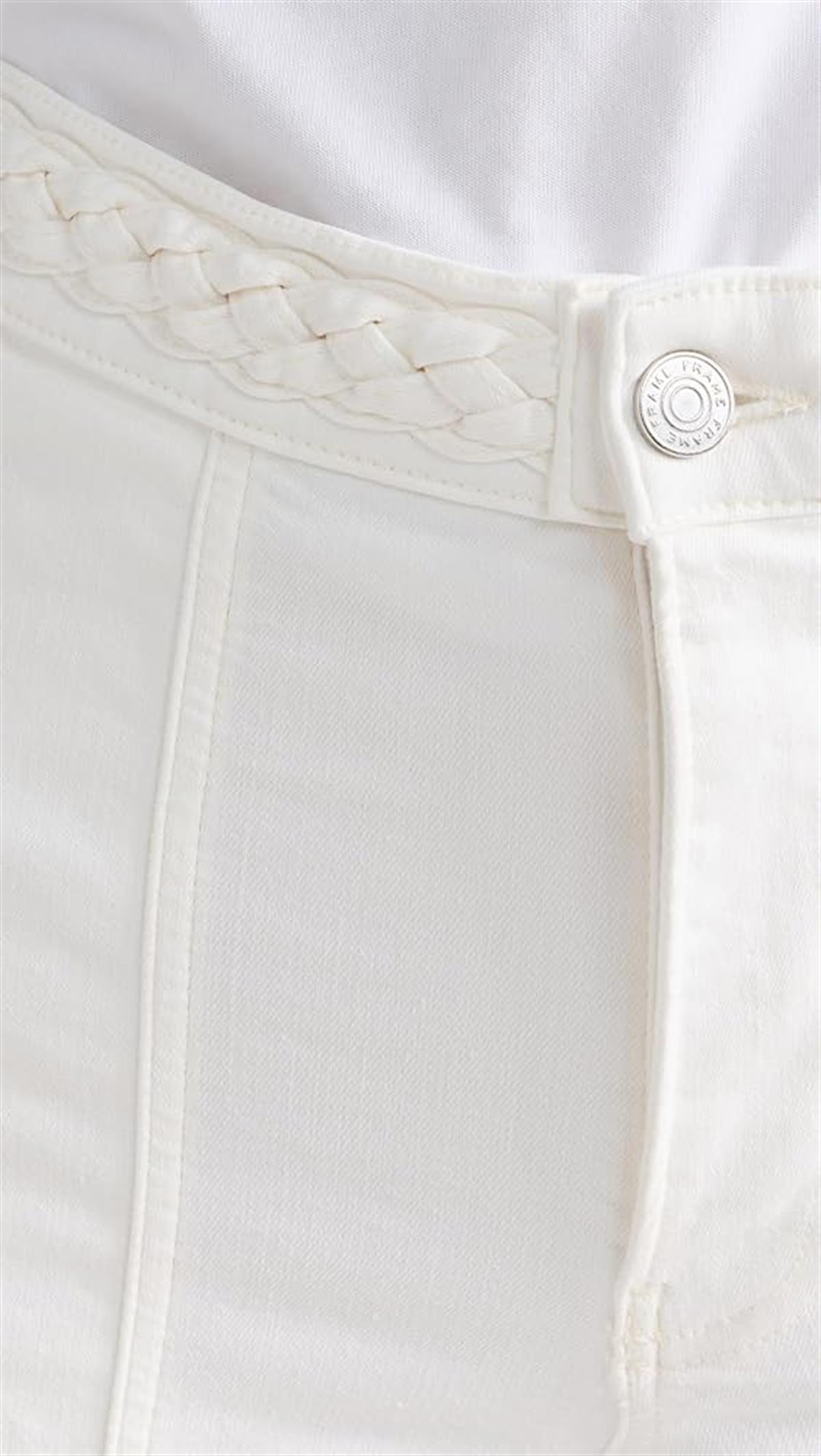 Bel Kemer Detaylı Beyaz Palazzo Pantolon 