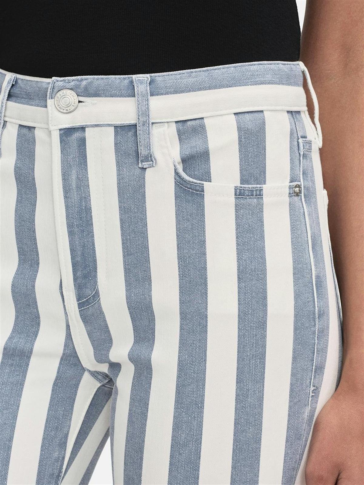 Fr Eskitme Çizgi Detaylı Flare Pantolon