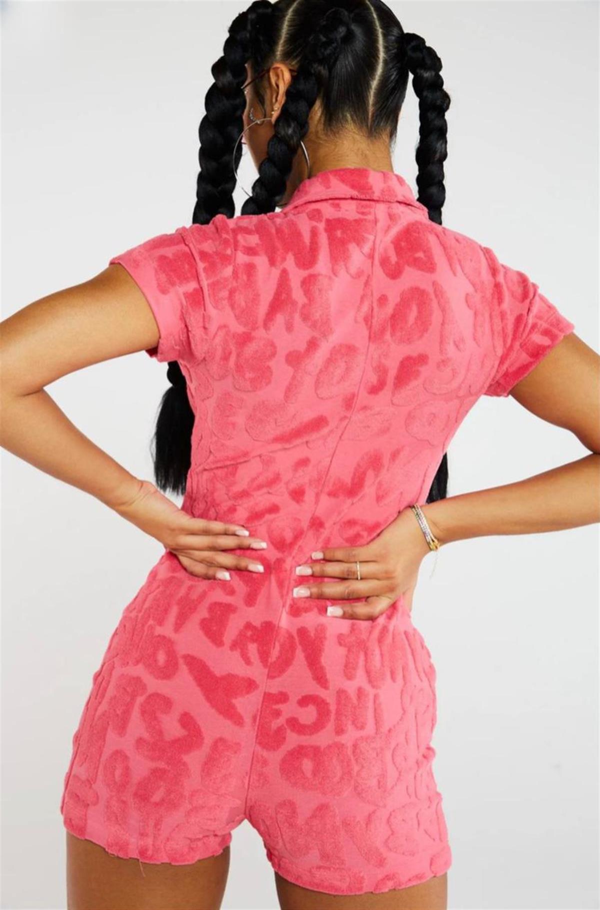 Havlu Kumaş Kırmızı Tulum