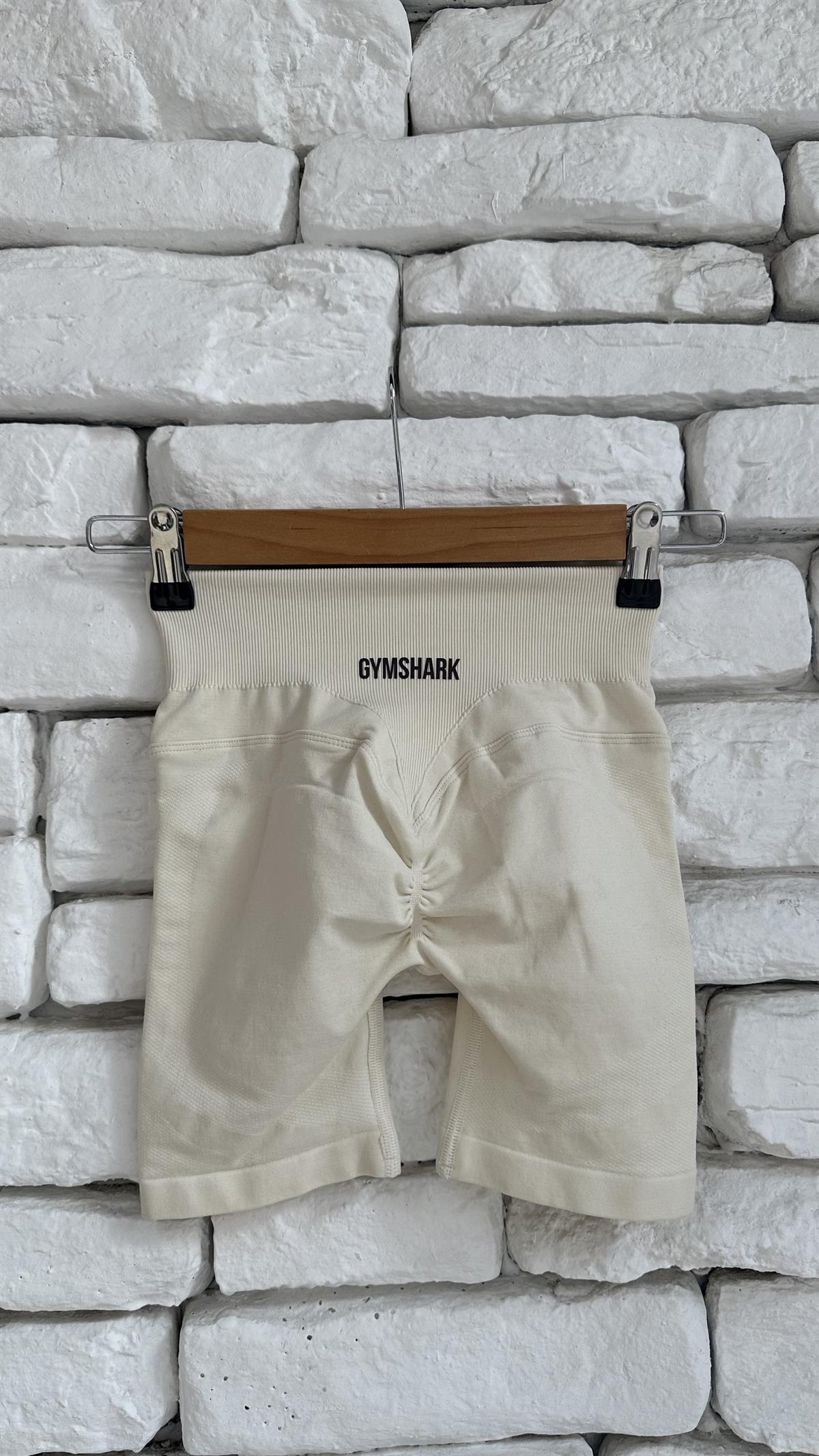 Bej Büzgülü Şekillendirici Biker Tayt