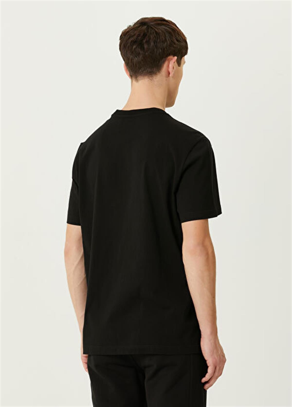 Siyah - Gri Yıldız Detaylı Tişört