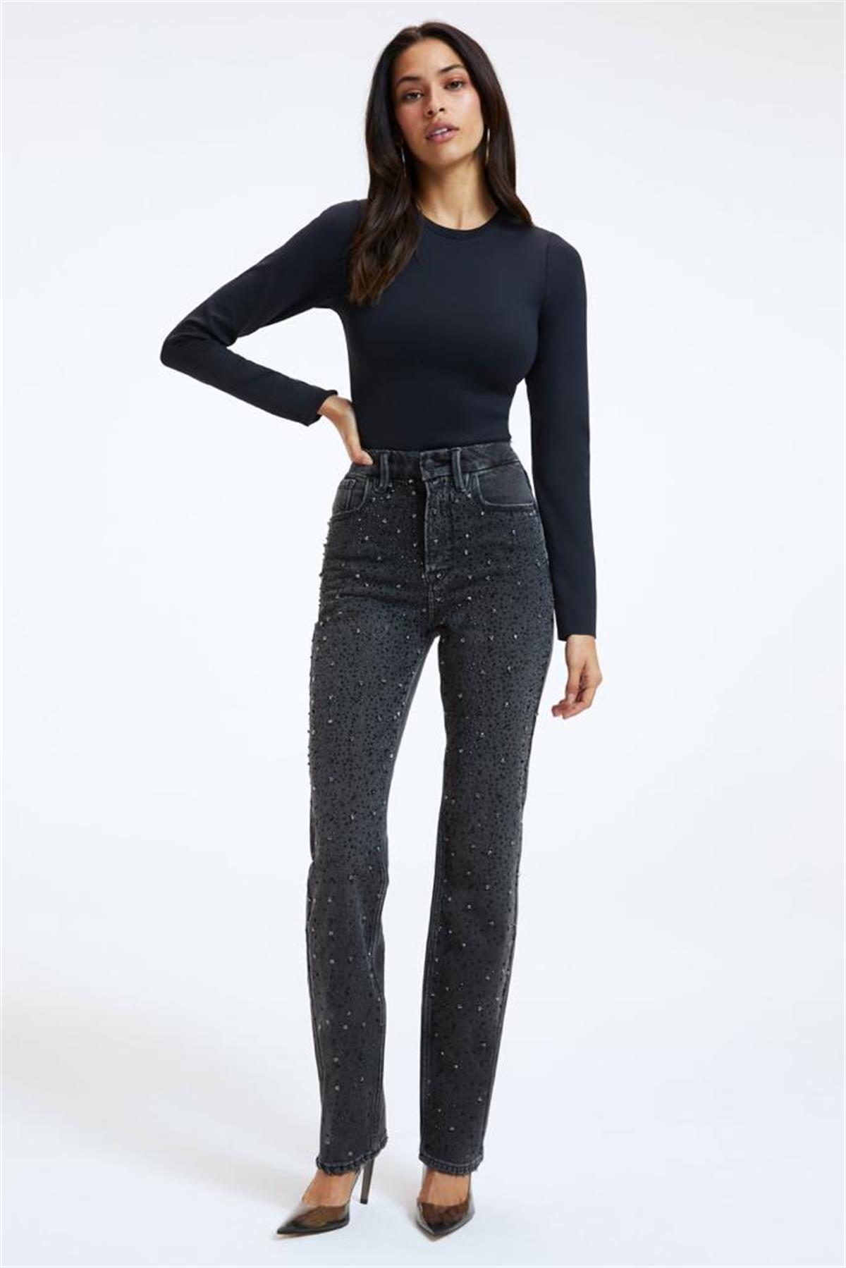 Taș İșlemeli Pantalon Siyah Renk