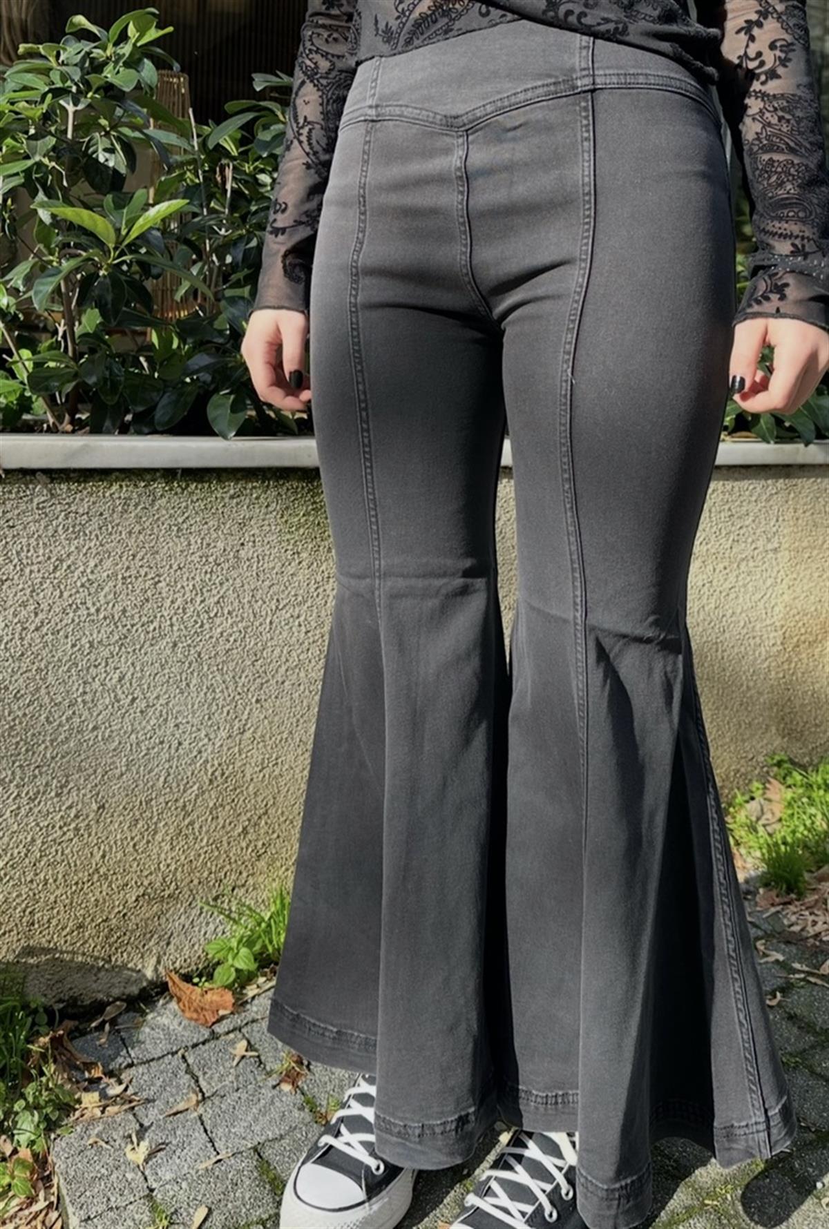 Antrasit Ultra Flare Cut High Waisted Jean