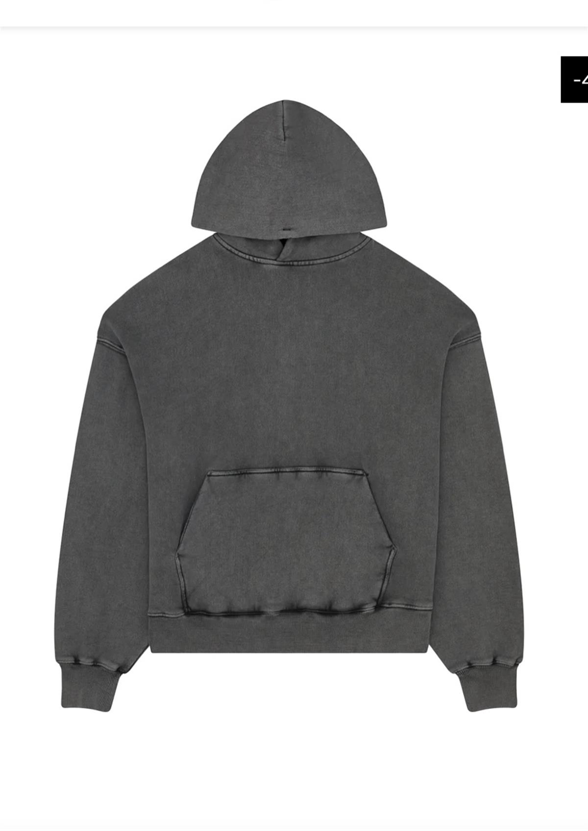 Yıkamalı Gri Oversize Sweatshırt