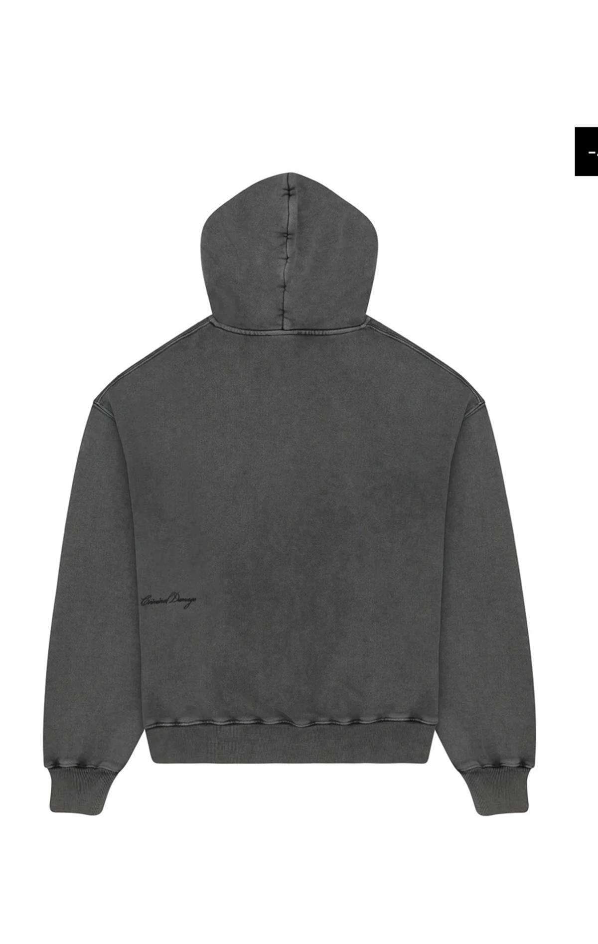 Yıkamalı Gri Oversize Sweatshırt