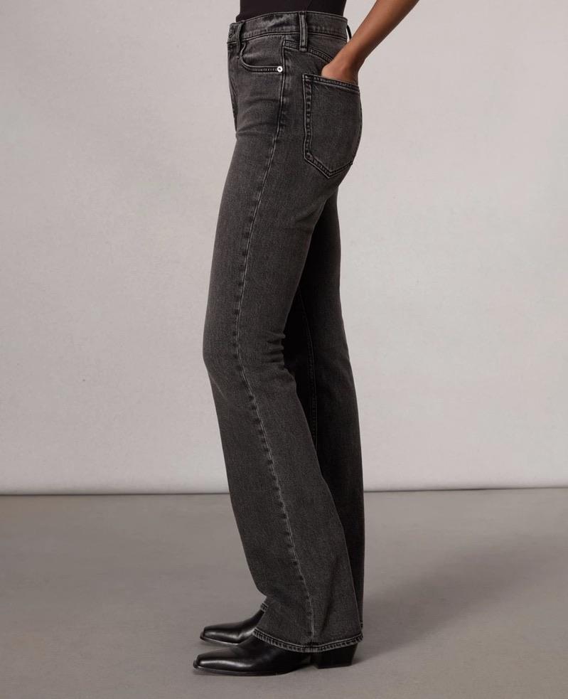 Antrasit Eskitme Detaylı Flare Jean 