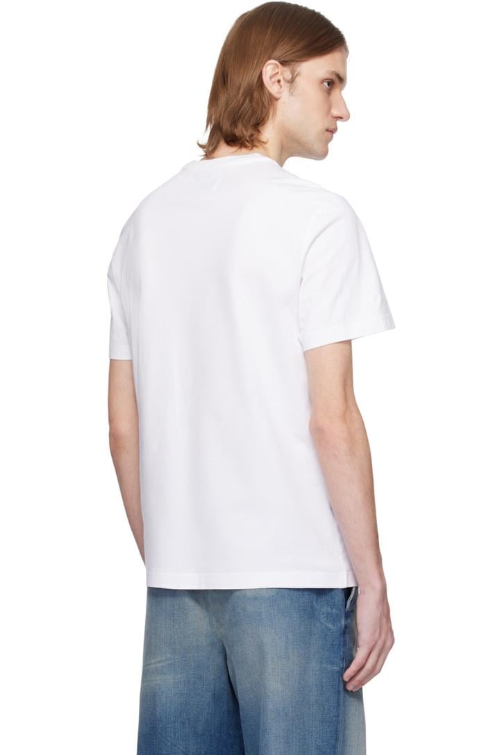 Beyaz - Siyah Yıldız Detaylı Tişört