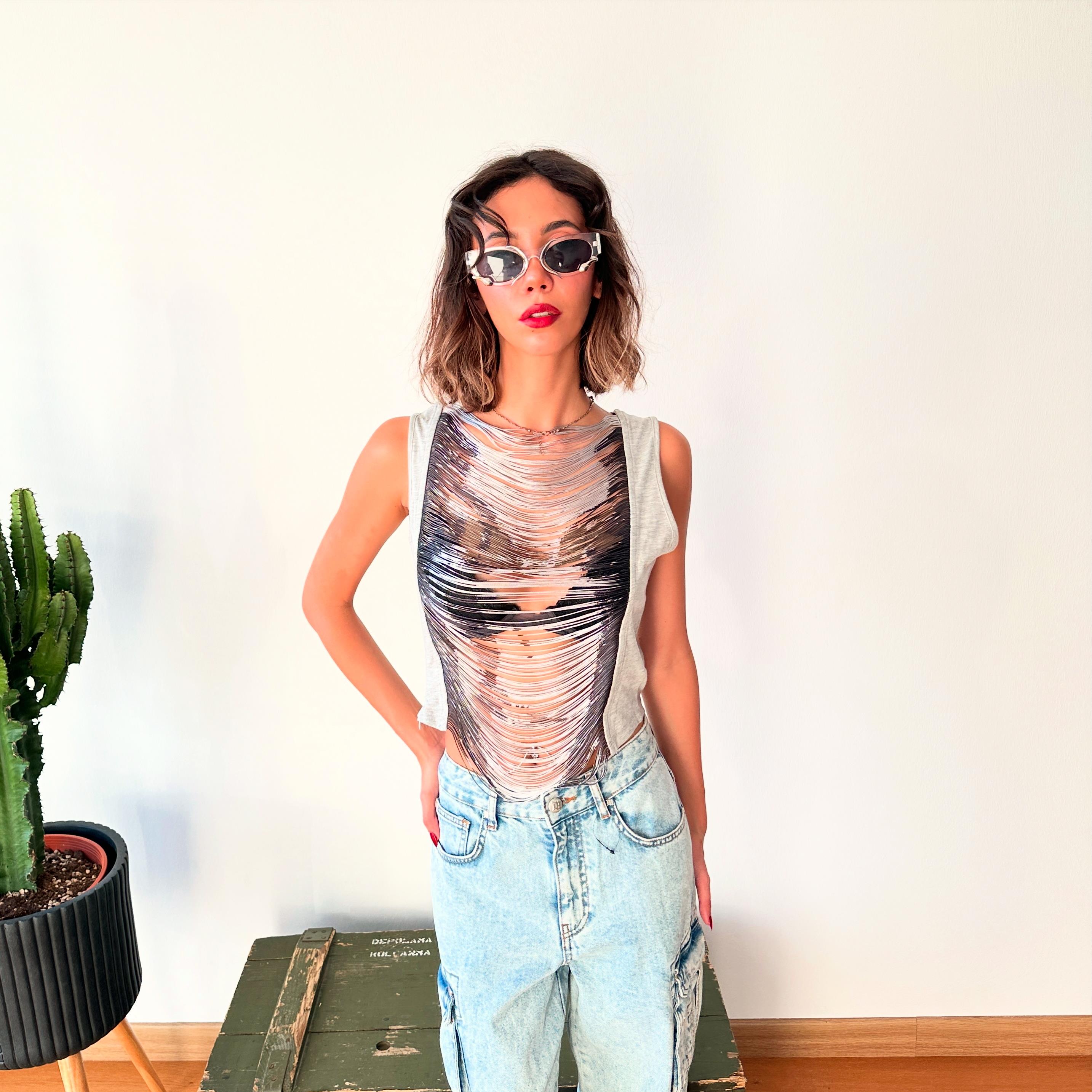 İp Detaylı Bluz