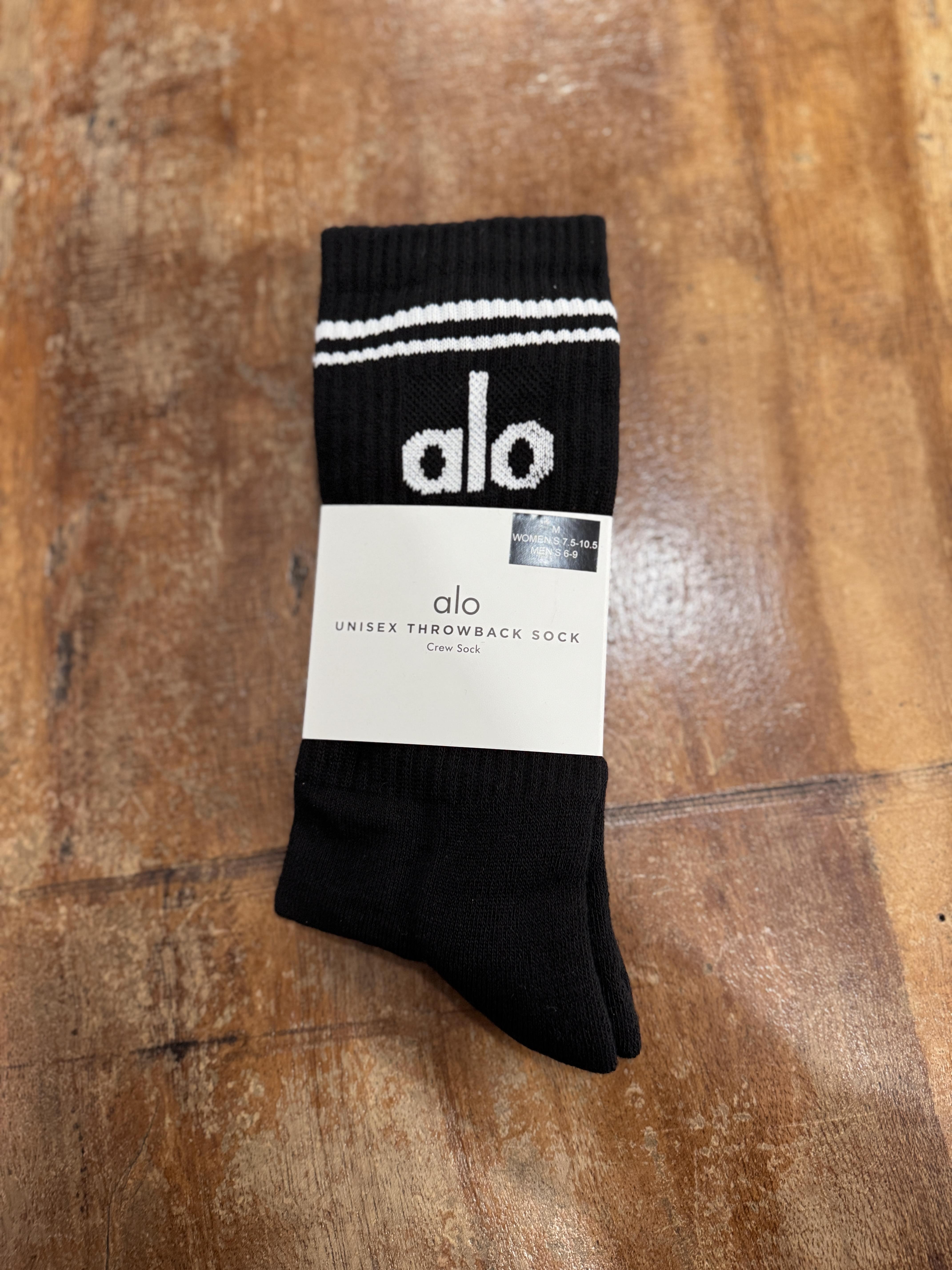 Siyah Beyaz Şeritli Sporcu Çorap