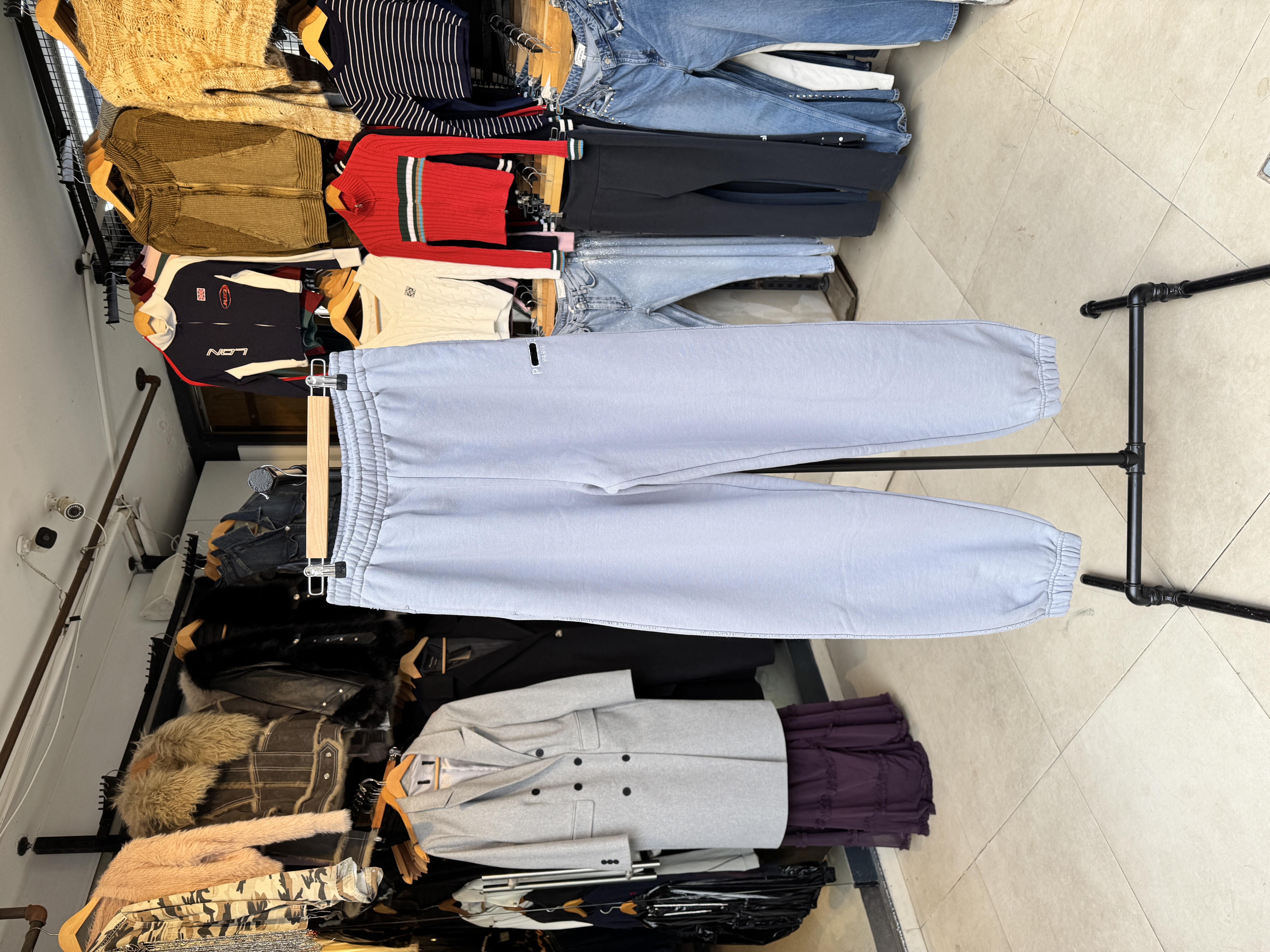 Yıkamalı Gri Boyfriend Eşofman