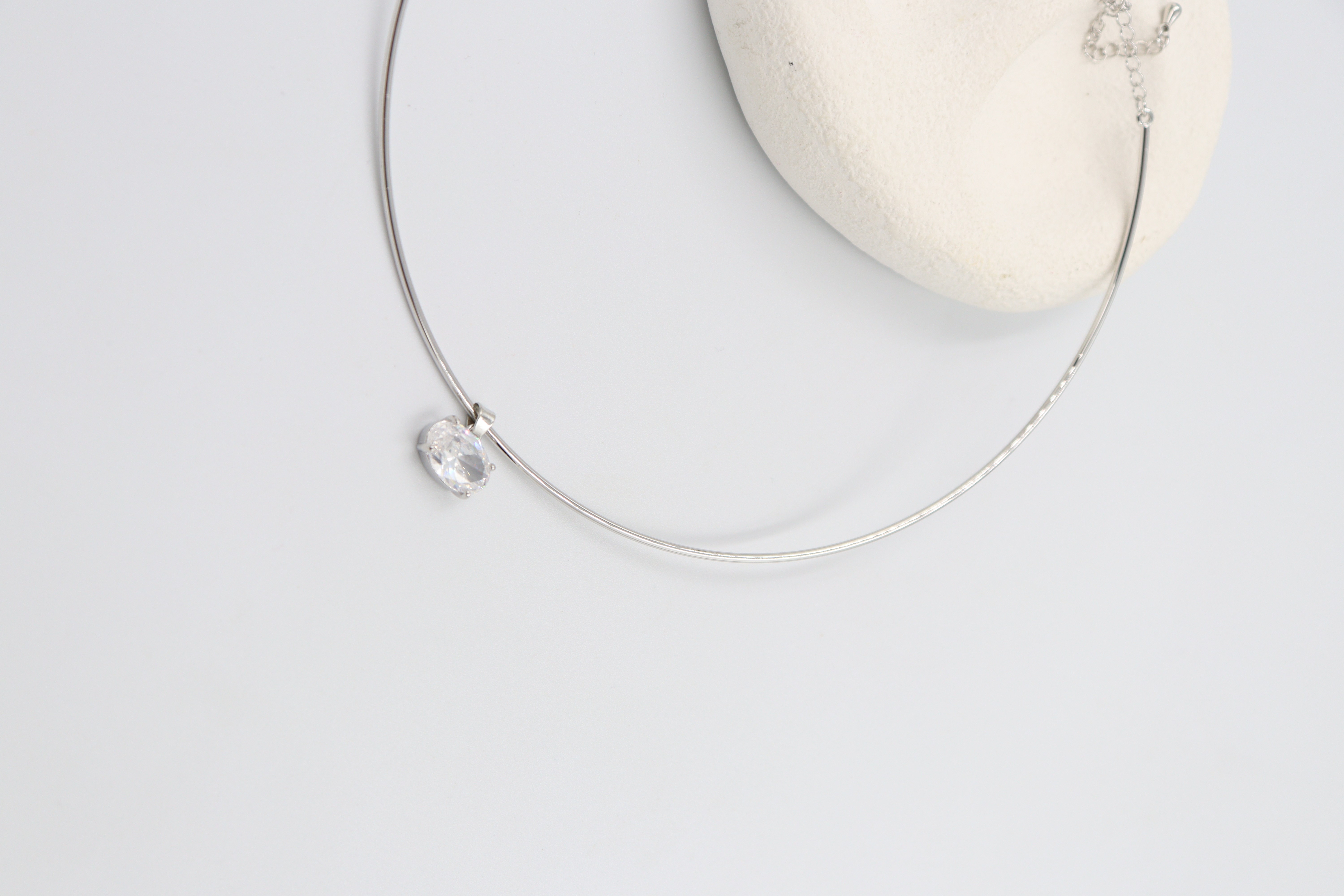 choker kolye silver
