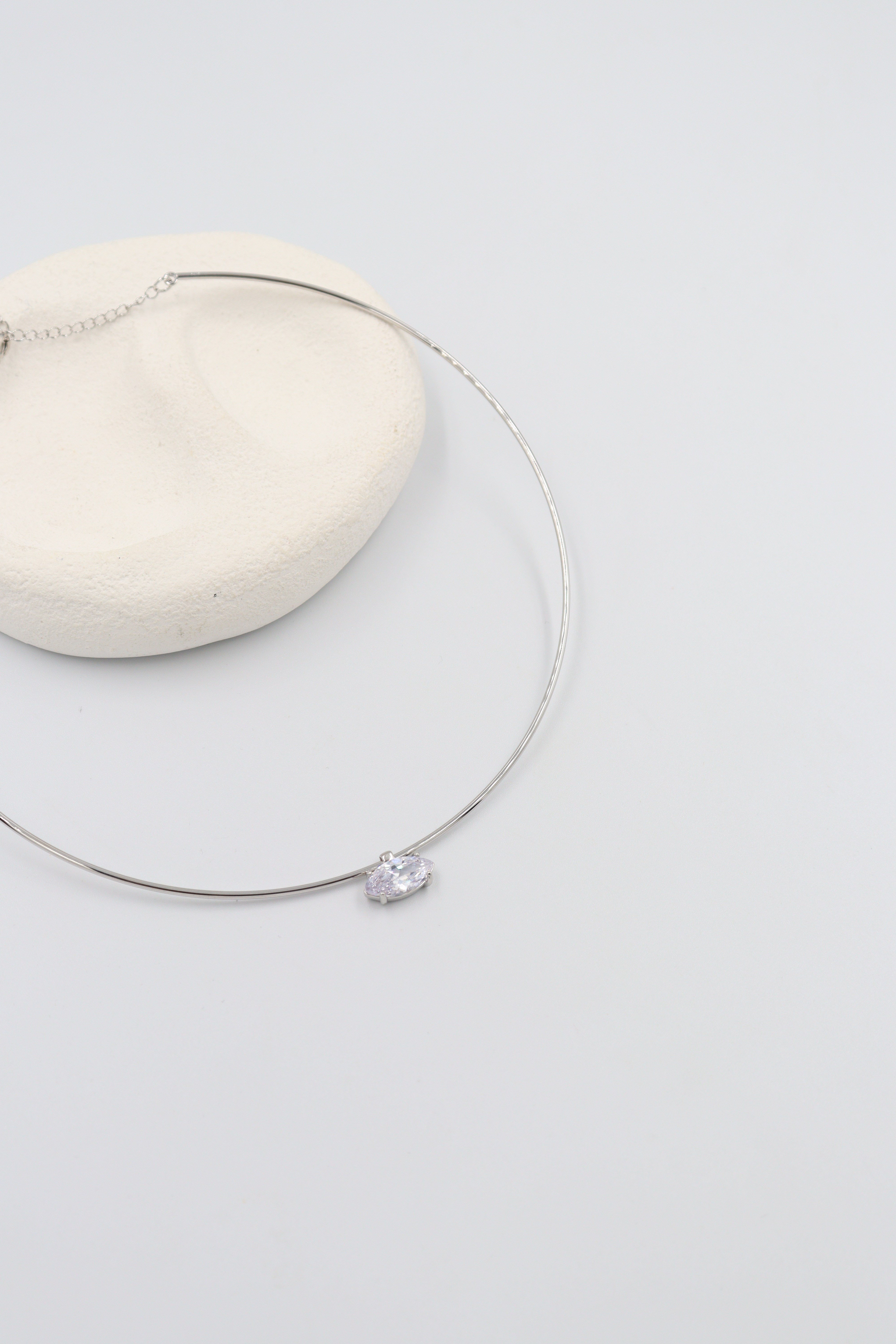 choker kolye silver