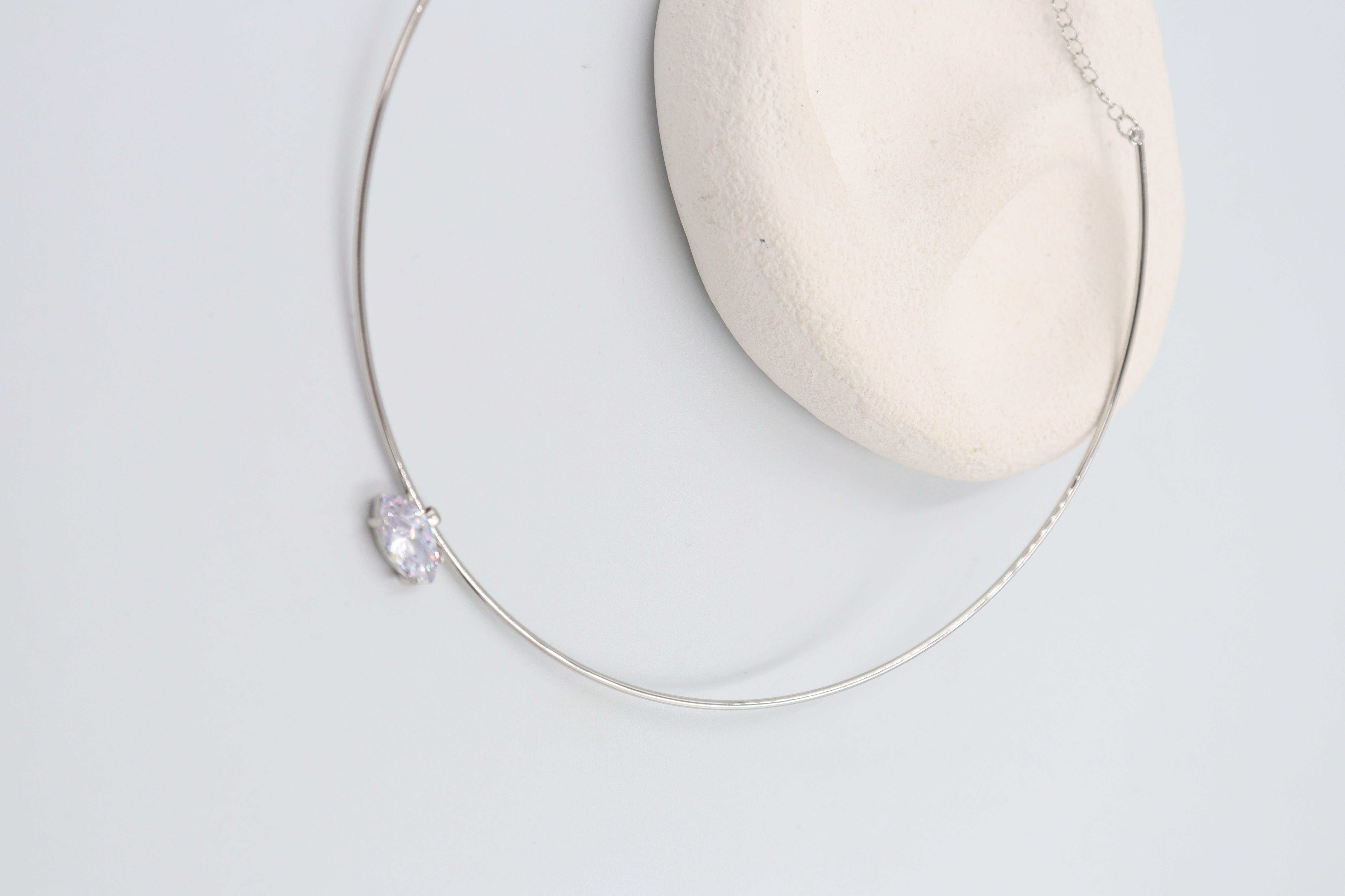 choker kolye silver