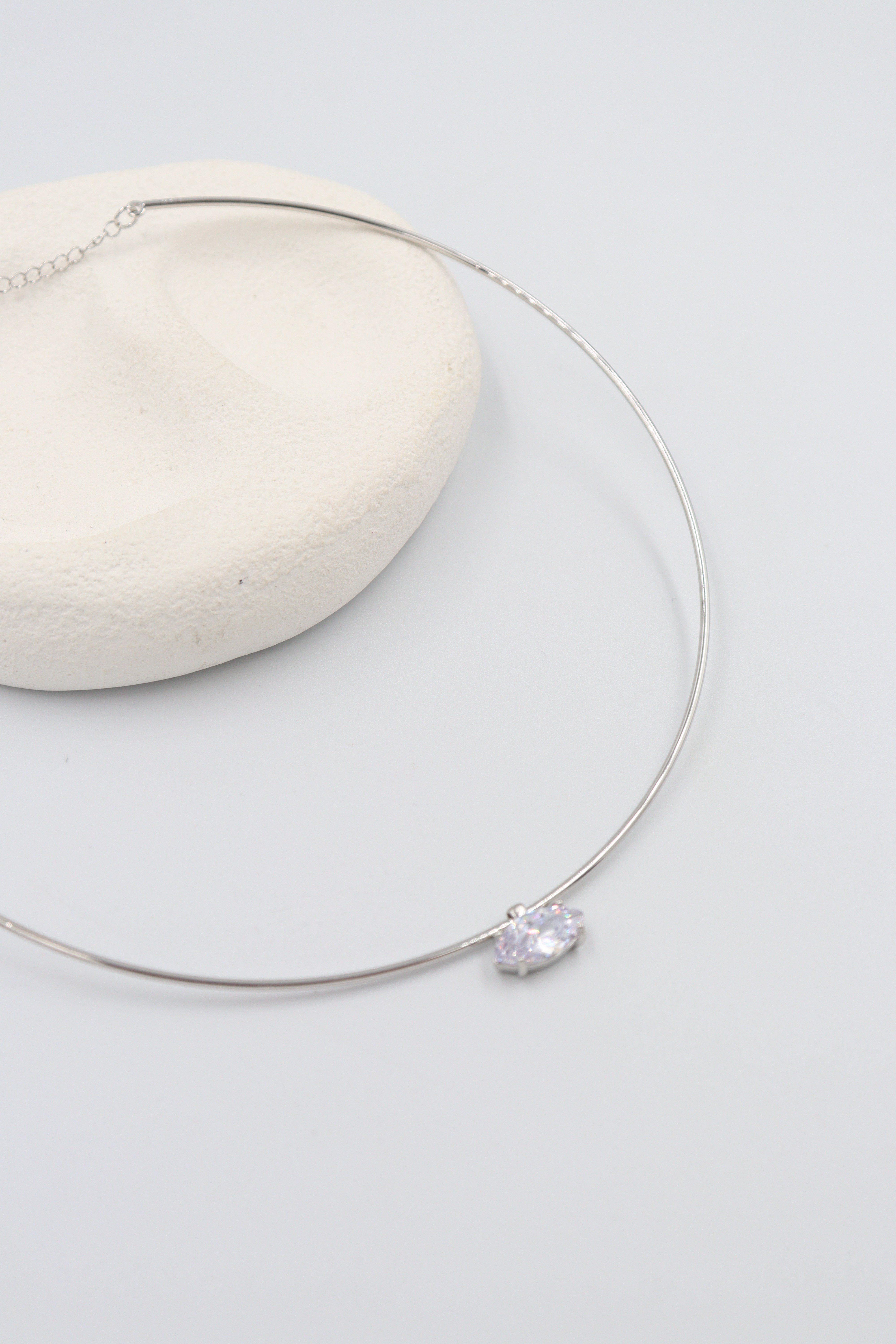 Choker kolye silver