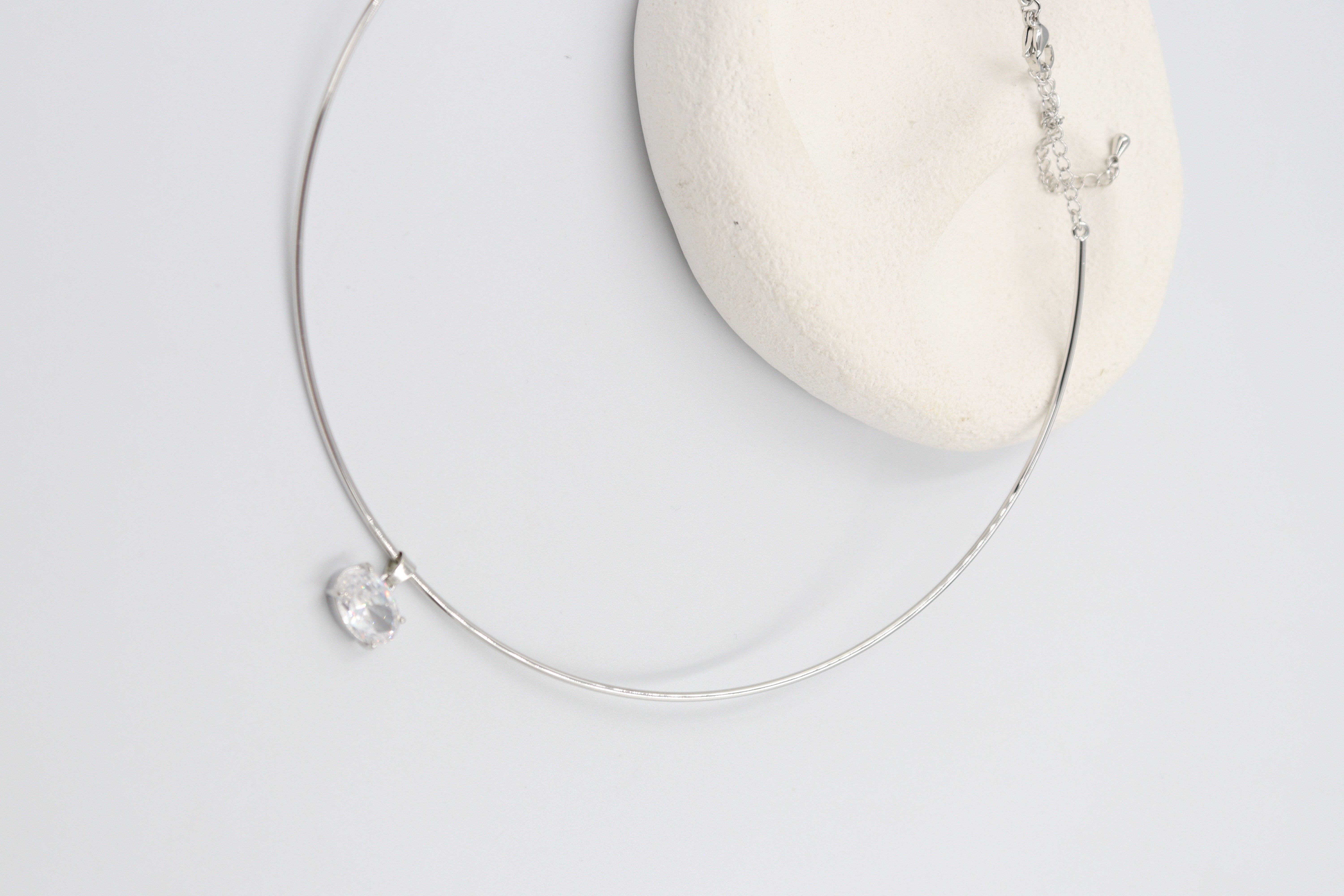 Choker kolye silver