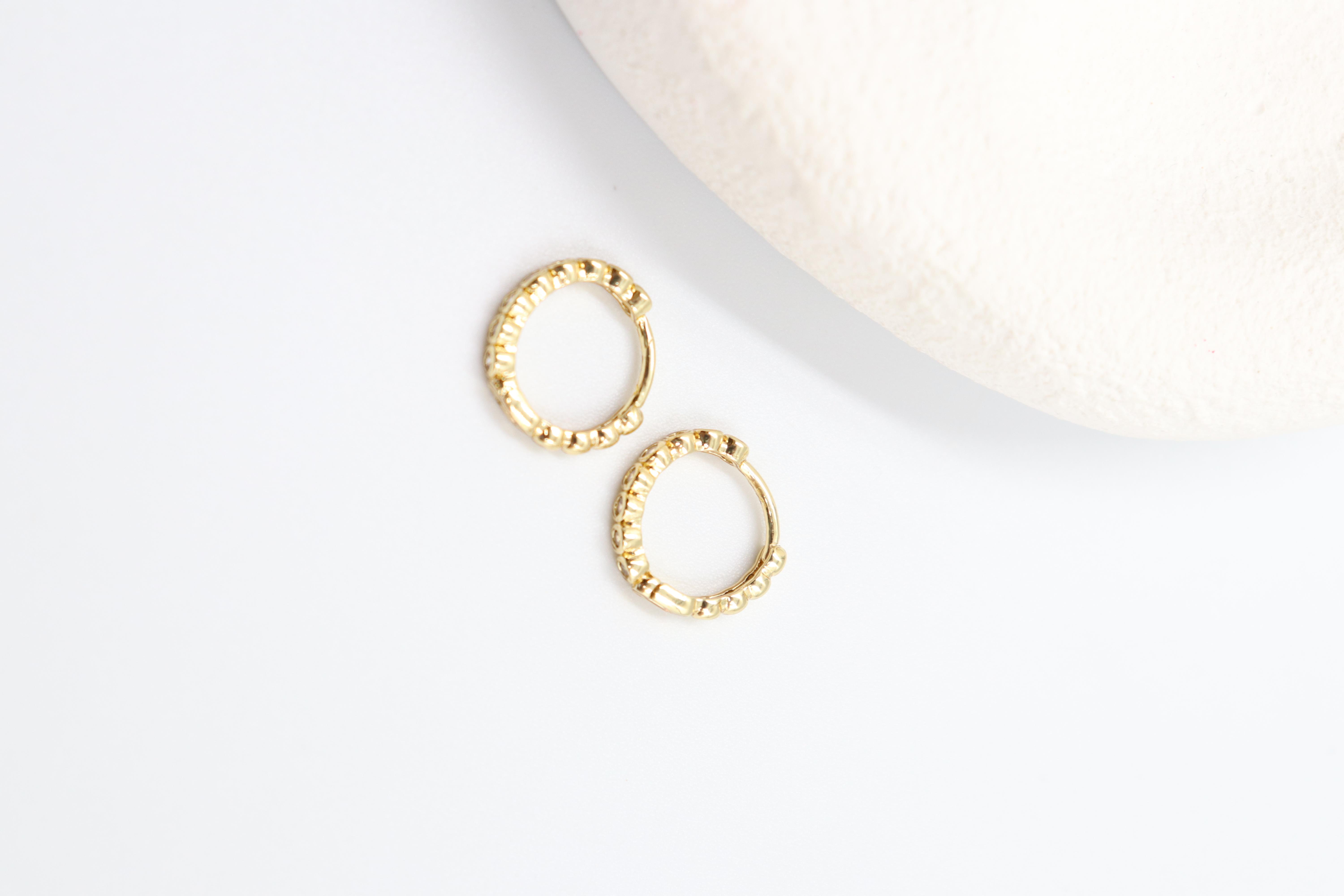Rosa Gold Küpe (14k)