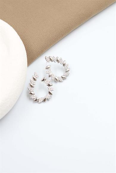 Freesia Silver Çelik Küpe