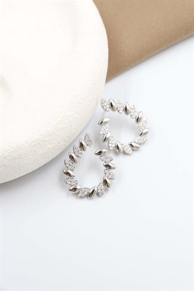 Freesia Silver Çelik Küpe