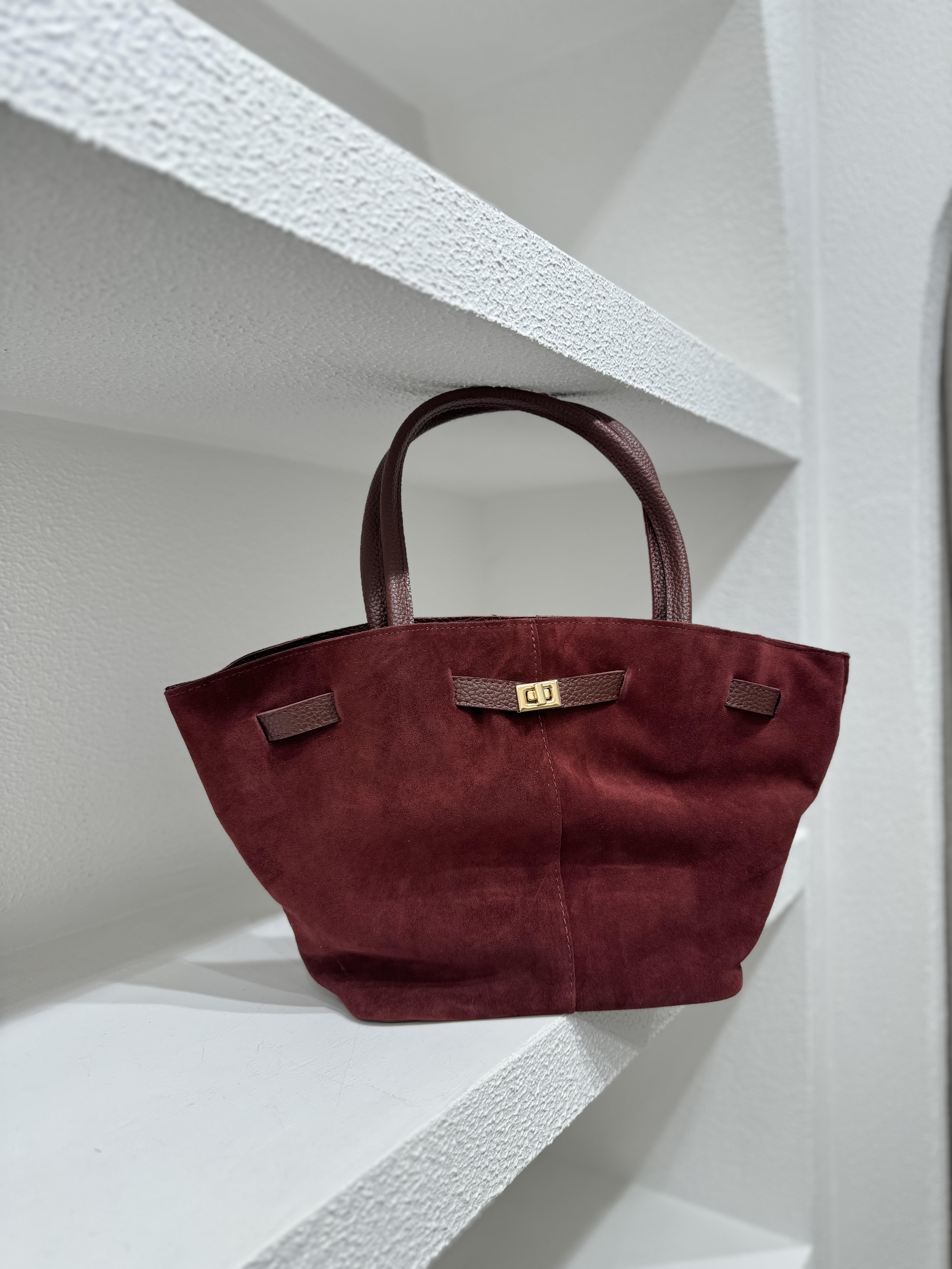 Burgundy Deri Çanta