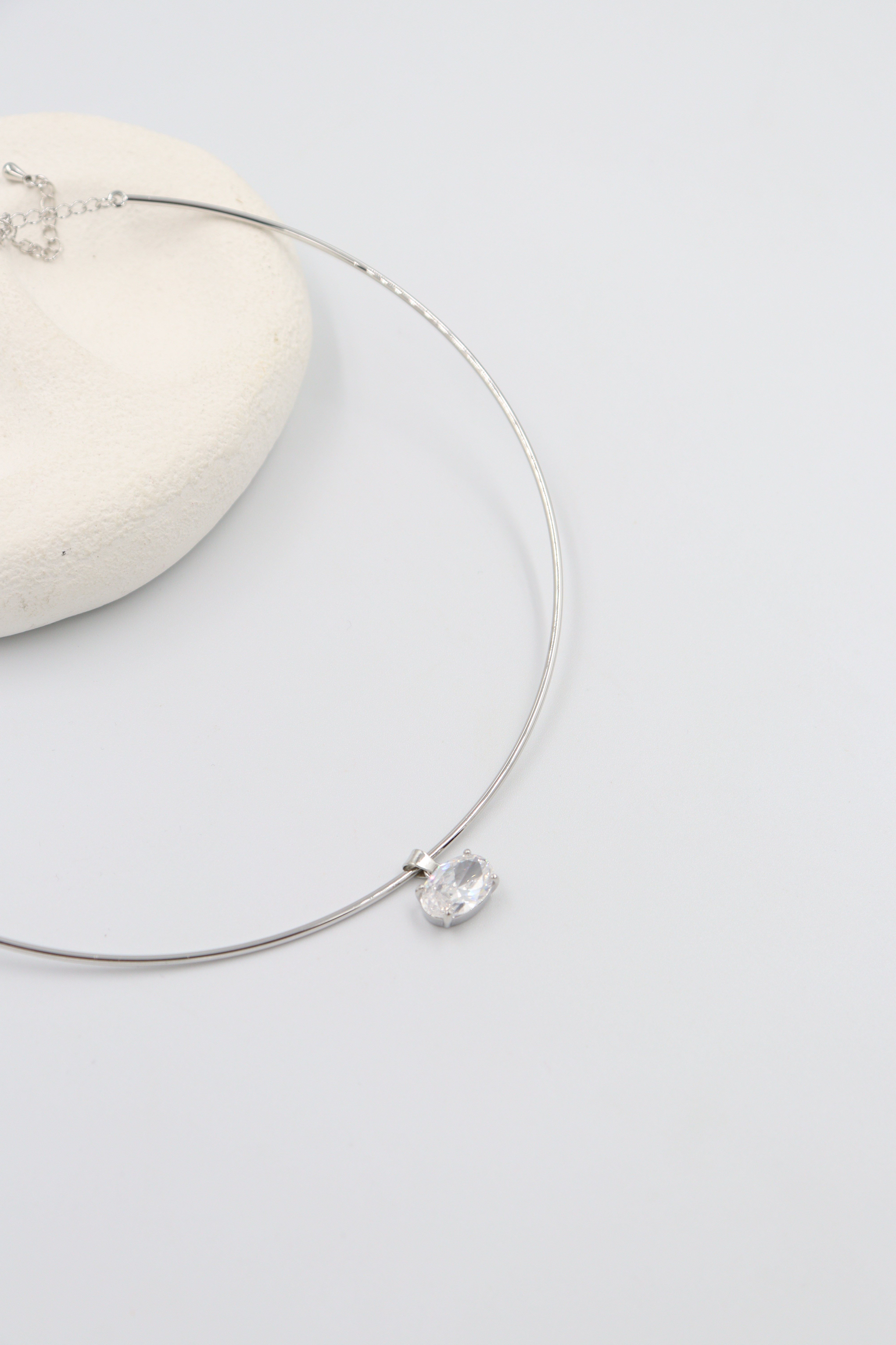 choker kolye silver