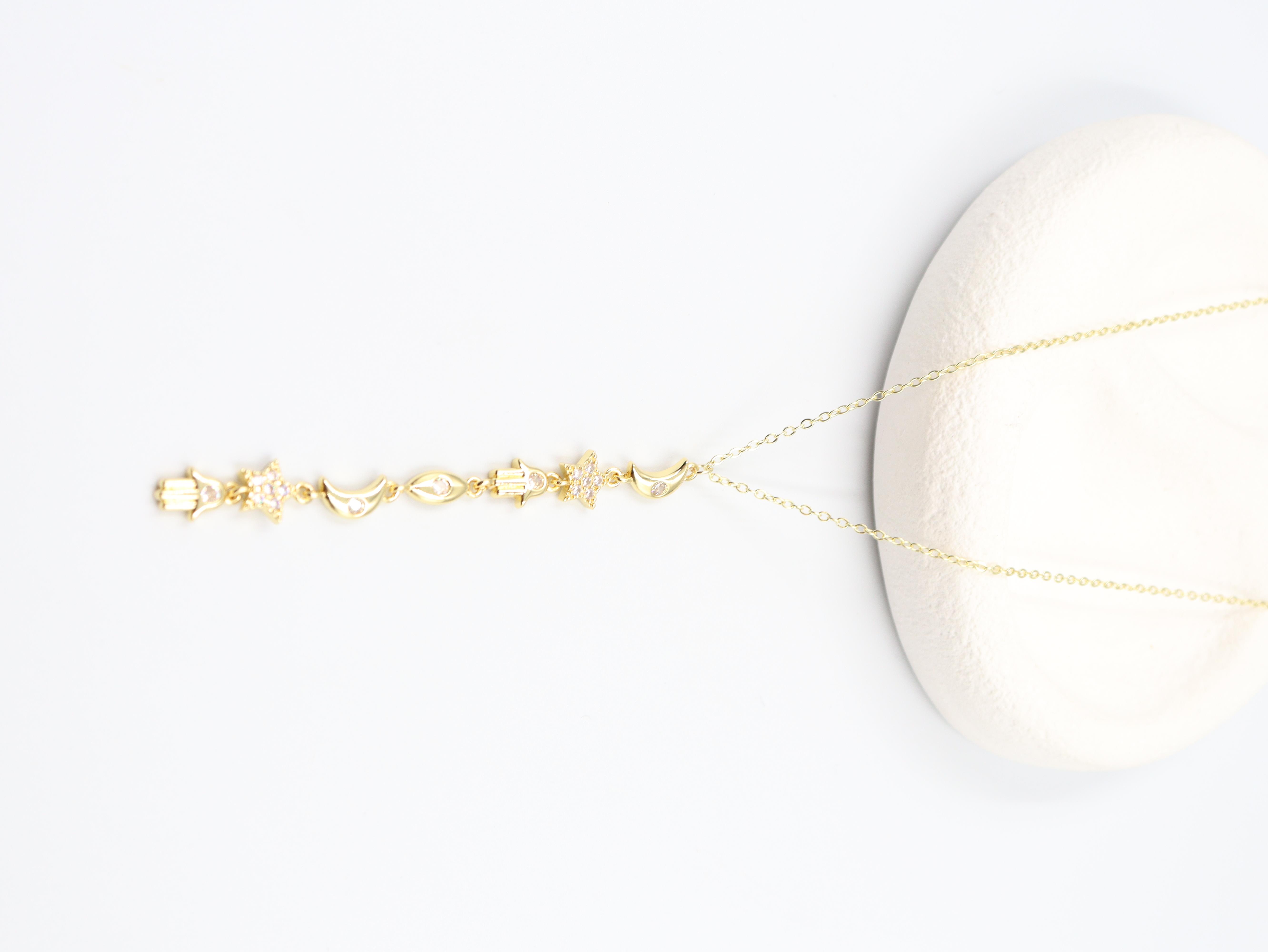 Thalene Gold V Kolye(70cm)
