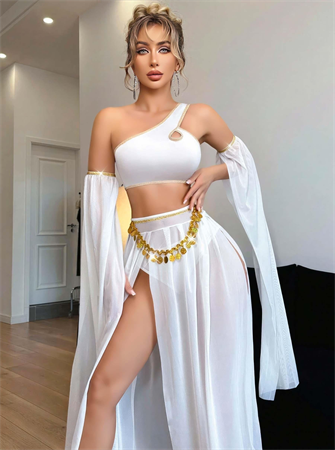 Kadın Fantazi Beyaz Özel Tasarım Harem Kostüm 2274