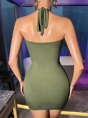 Kadın Yeşil Fantezi Clup Elbisesi 6680