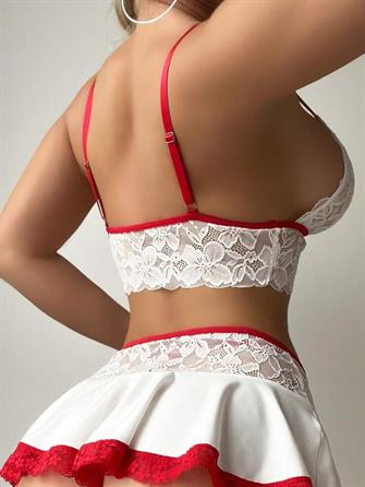 beyaz Etekli Fantezi Kostüm 2058