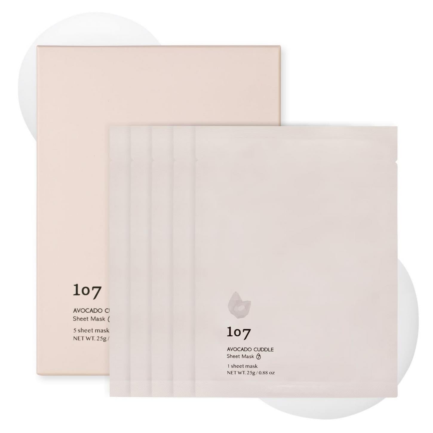 107 Avocado Cuddle Sheet Mask - Nemlendirici Maske (5 adet) 25g x 5