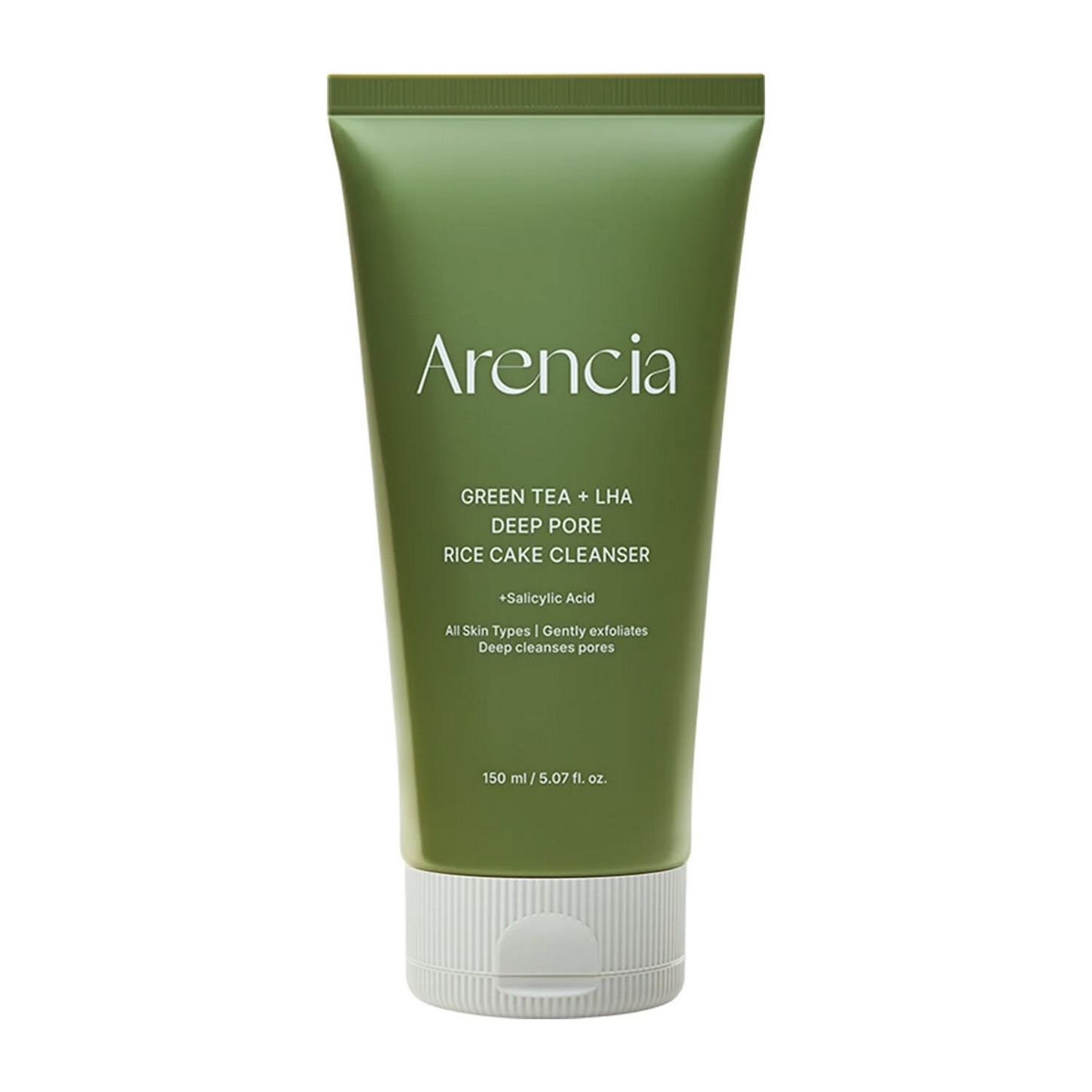 Arencia Green Tea + LHA Deep Pore Rice Cake Cleanser – Gözenek Arındırıcı ve Sebum Dengeleyici Yeşil Çay İçeren Temizleyici 150g