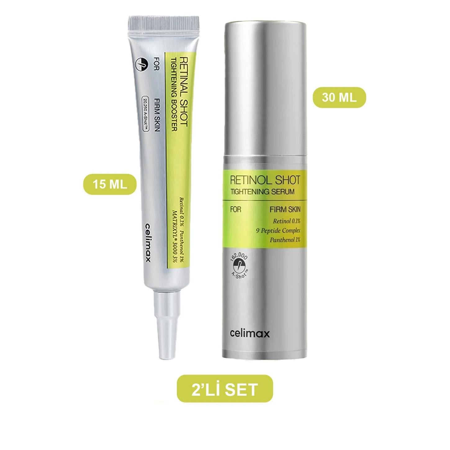 Celimax Set Retinal Shot Tightening Booster 15 ml / Retinol Shot Tightening Serum 30ml