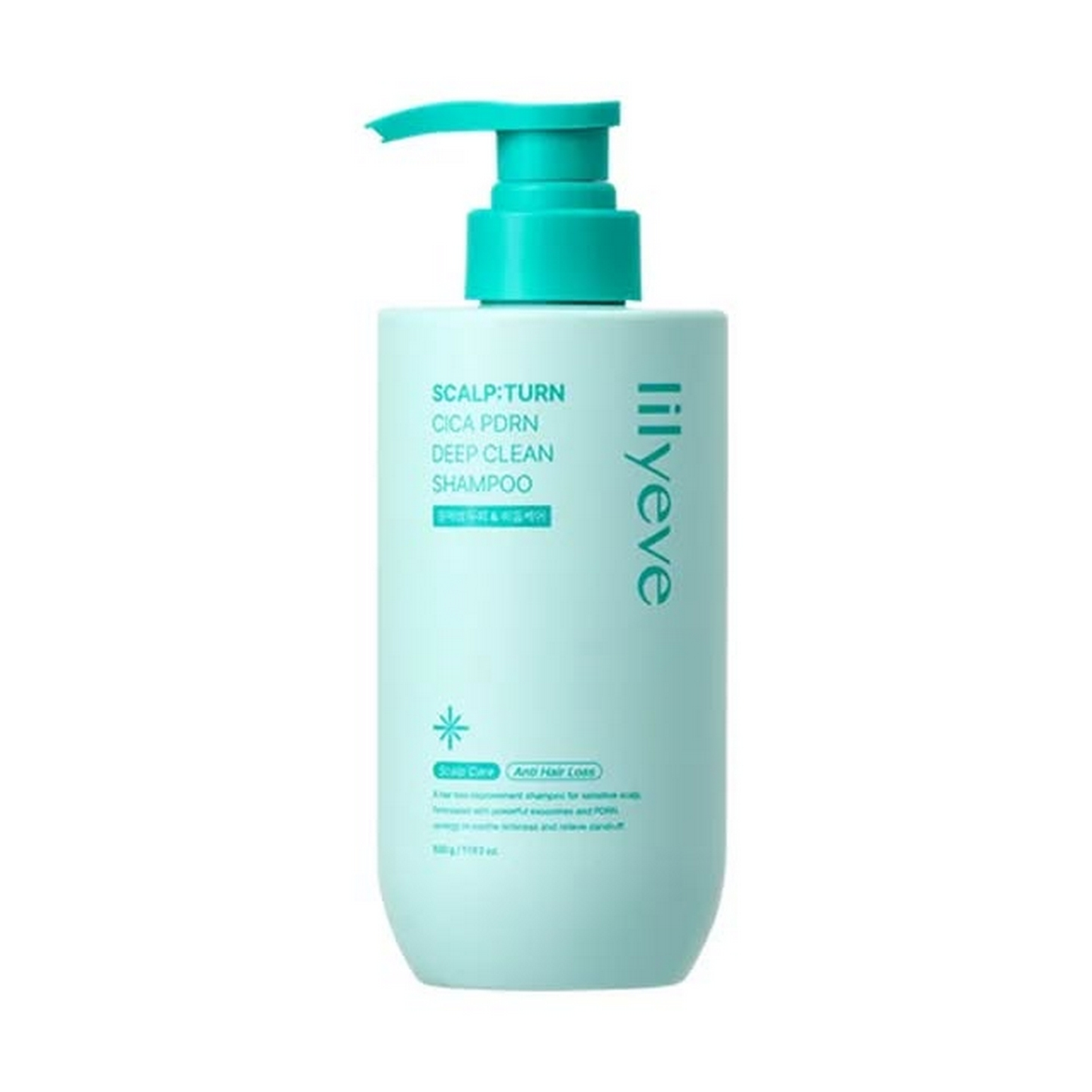 Lilyeve Scalp Turn Cica PDRN Deep Clean Shampoo – Kepek Karşıtı ve Saç Derisi Arındırıcı Şampuan 500g