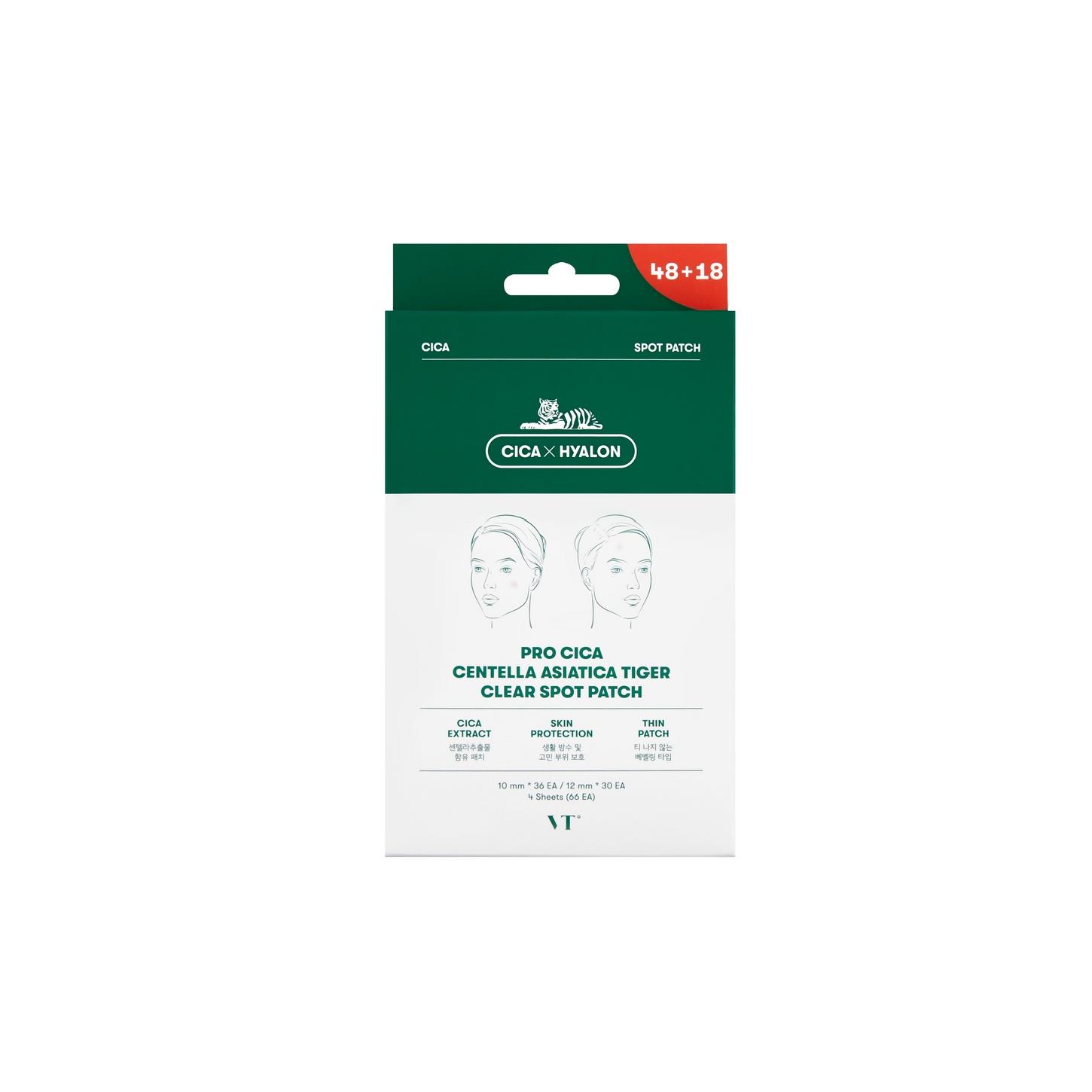 VT Cosmetics Pro Cica Centella Asiatica Tiger Clear Spot - Centella Asiatica İçerikli Leke ve Sivilce Bant 66 adet