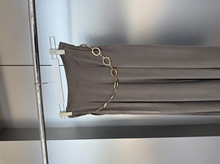 Aksesuarlı Rahat Kesim Pantolon Kahve 