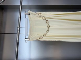 Aksesuarlı Rahat Kesim Pantolon Sarı