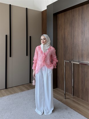 Astarsız Şifon Tunik Pembe