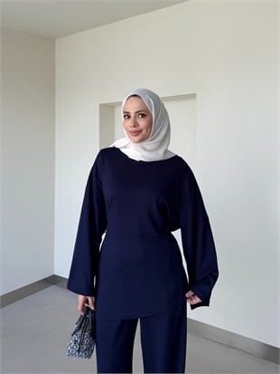 Bağlamalı Oys Takım Lacivert