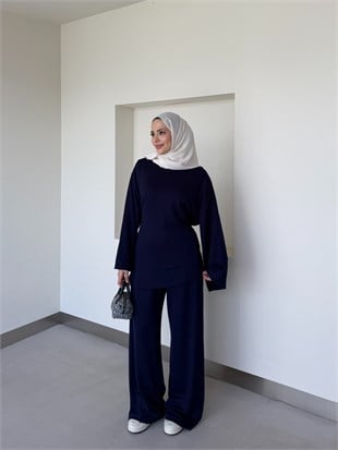 Bağlamalı Oys Takım Lacivert