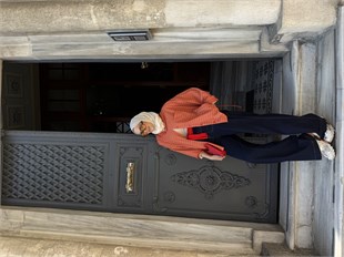 Çizgili Kapüşonlu Ceket Kiremit