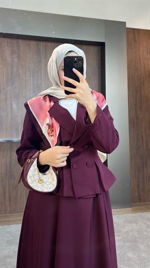 Etekli Double Takım Bordo