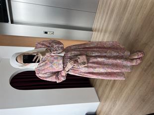 Etnik Desen Elbise Pembe