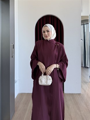 Kimino İncili Abiye Bordo